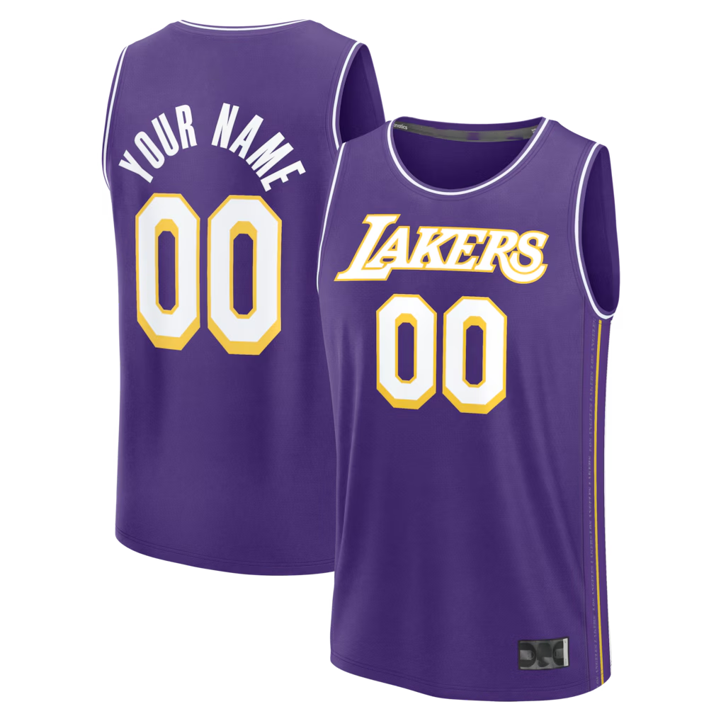 Friene Custom LA.Lakers Purple Fast Break Stitched Jerseys - Icon Edition