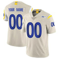 Friene Custom LA.Rams Bone Limited Vapor Home Game Any Name & Numbers Stitched Jerseys