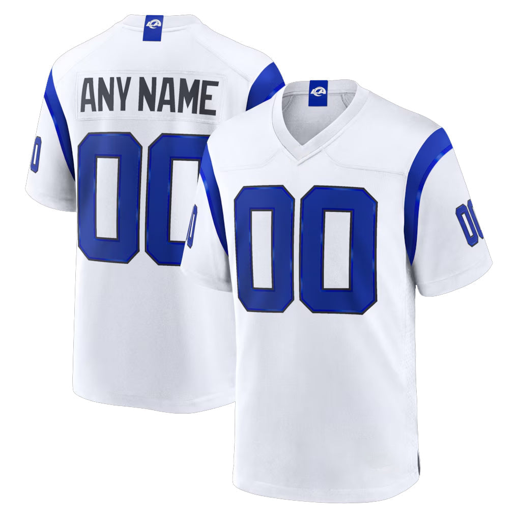 Friene Custom LA.Rams Fearsome White Home Game Any Name & Numbers Stitched Jerseys