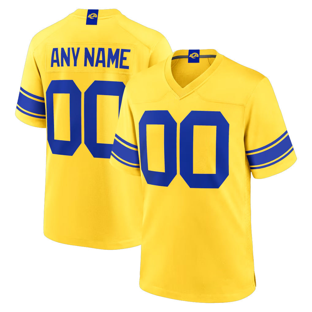 Friene Custom LA.Rams Gold Classic Sol Home Game Any Name & Numbers Stitched Jerseys