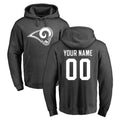 Friene Custom LA.Rams Gray Pullover Hoodie Limited Game Any Name & Numbers Stitched Jerseys
