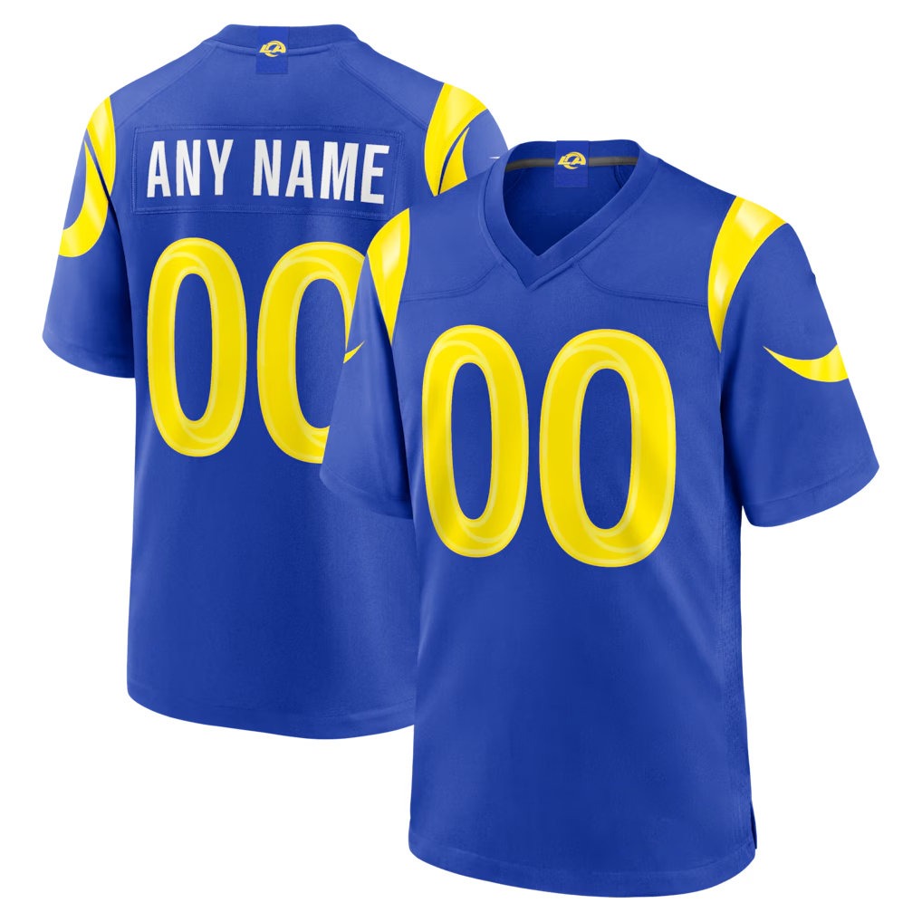 Friene Custom LA.Rams Royal Game Stitched Jerseys
