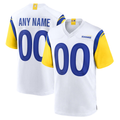 Friene Custom LA.Rams White Alternate Stitched Jerseys