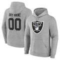Friene Custom LV.Raiders Gray LOGO Pullover Hoodies Home Game Any Name & Numbers Stitched Jerseys