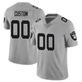 Friene Custom LV.Raiders Gray Limited Vapor F.U.S.E. Home Game Stitched Jerseys