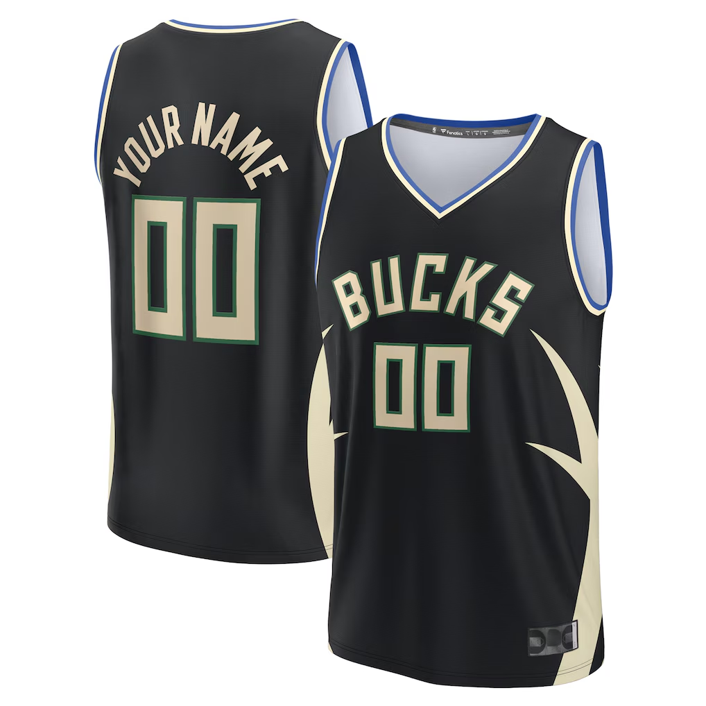 Friene Custom M.Bucks  Black Fast Break Jerseys - Statement Edition