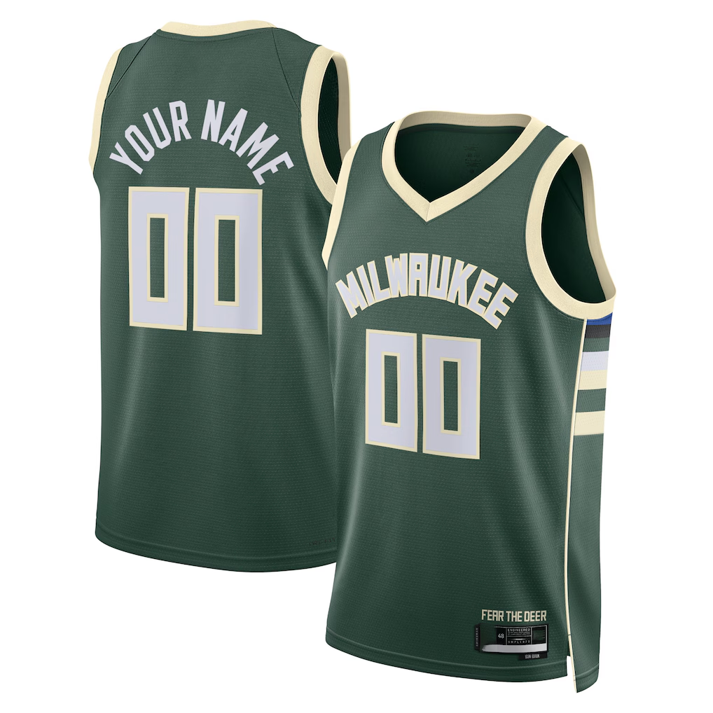Friene Custom M.Bucks White Fast Break Jerseys - Association Edition