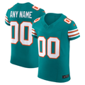 Friene Custom M.Dolphins Aqua Alternate Vapor F.U.S.E. Elite Stitched Jerseys