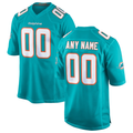 Friene Custom M.Dolphins Aqua Game Stitched Jerseys