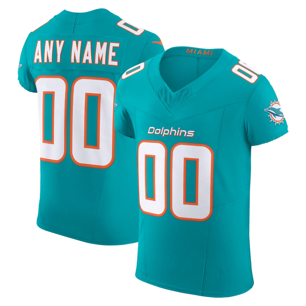 Friene Custom M.Dolphins Aqua Vapor F.U.S.E. Elite Stitched Jerseys