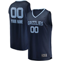 Friene Custom M.Grizzlies Navy Fast Break Replica Stitched Jerseys - Icon Edition