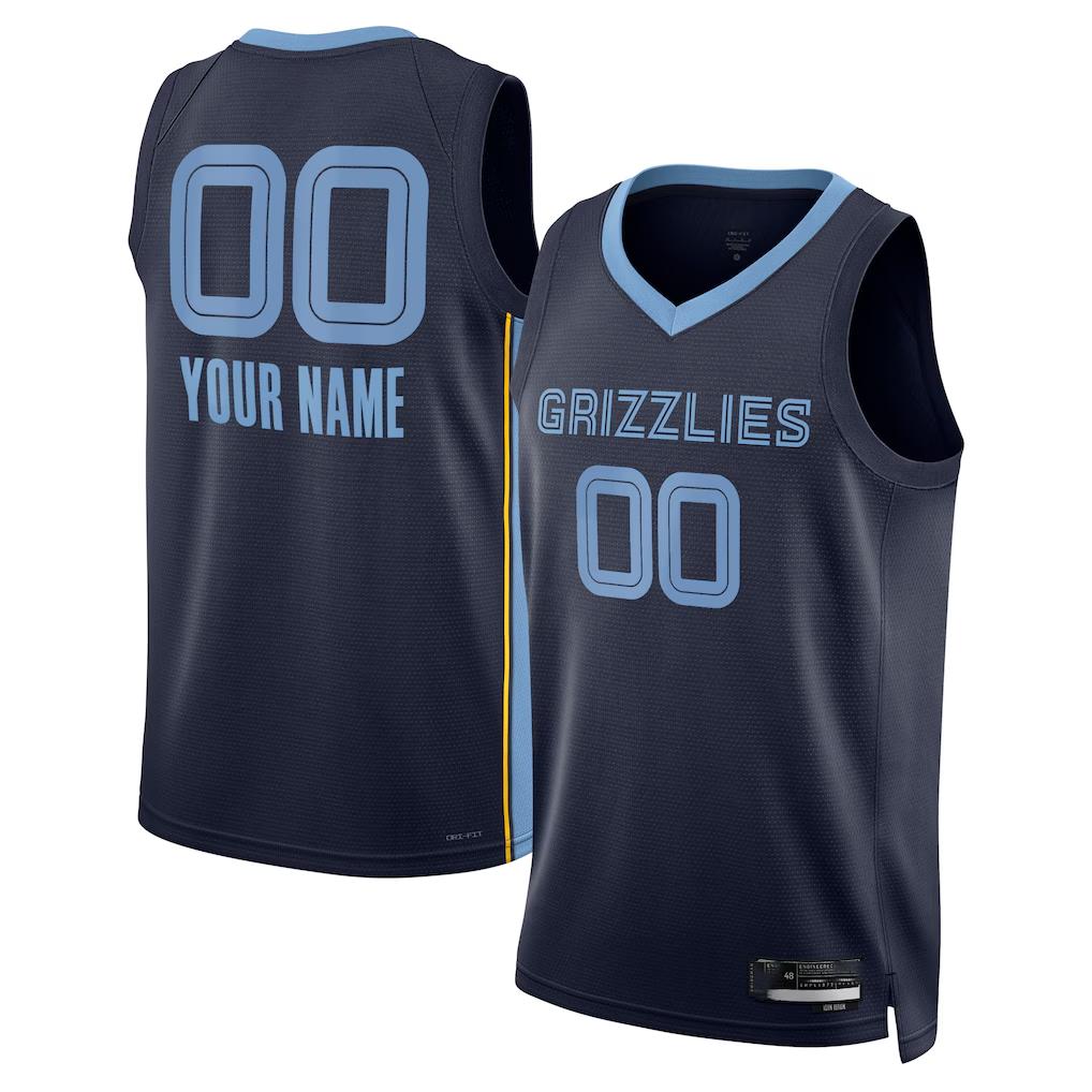 Friene Custom M.Grizzlies Navy Swingman Stitched Jerseys- Icon Edition