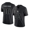 Friene Custom M.Vikings Black Limited Reflective Home Game Any Name & Numbers Stitched Jerseys