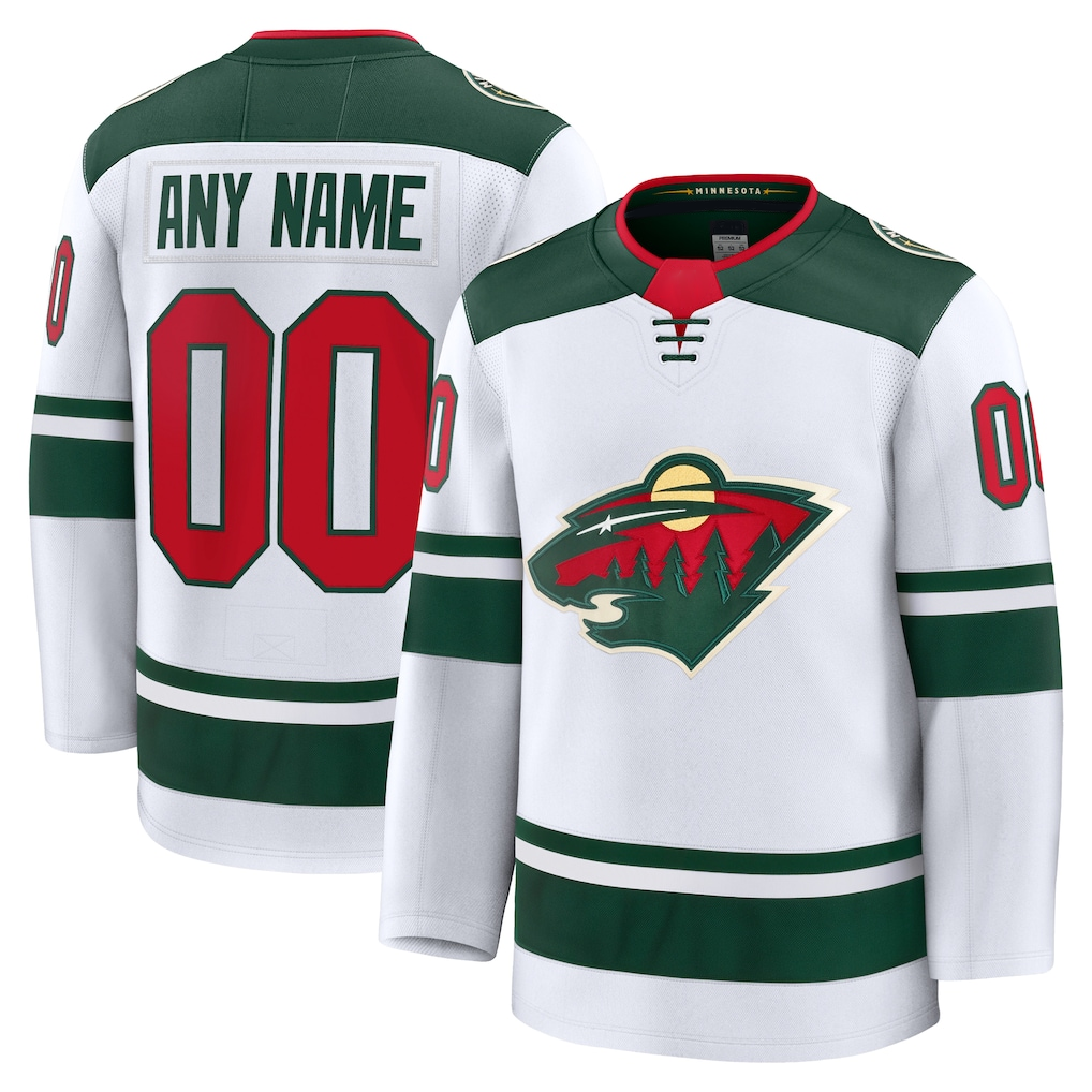 Friene Custom M.Wild White Away Premium Jerseys