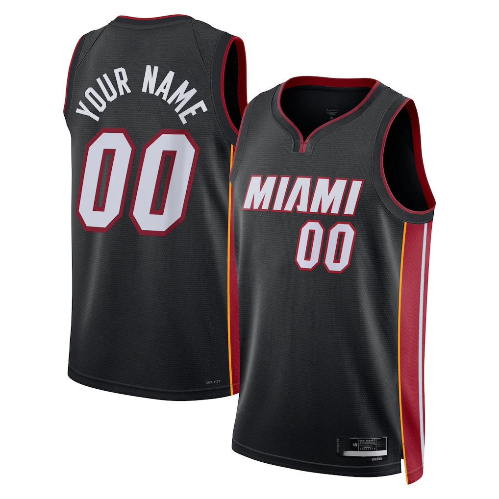 Friene Custom M.Heat Black Swingman Jerseys - Icon Edition