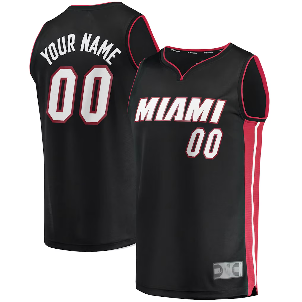 Friene Custom M.Heat Black Fast Break Replica Jerseys - Icon Edition