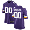 Friene Custom MN.Vikings Purple Game Home Stitched Jerseys