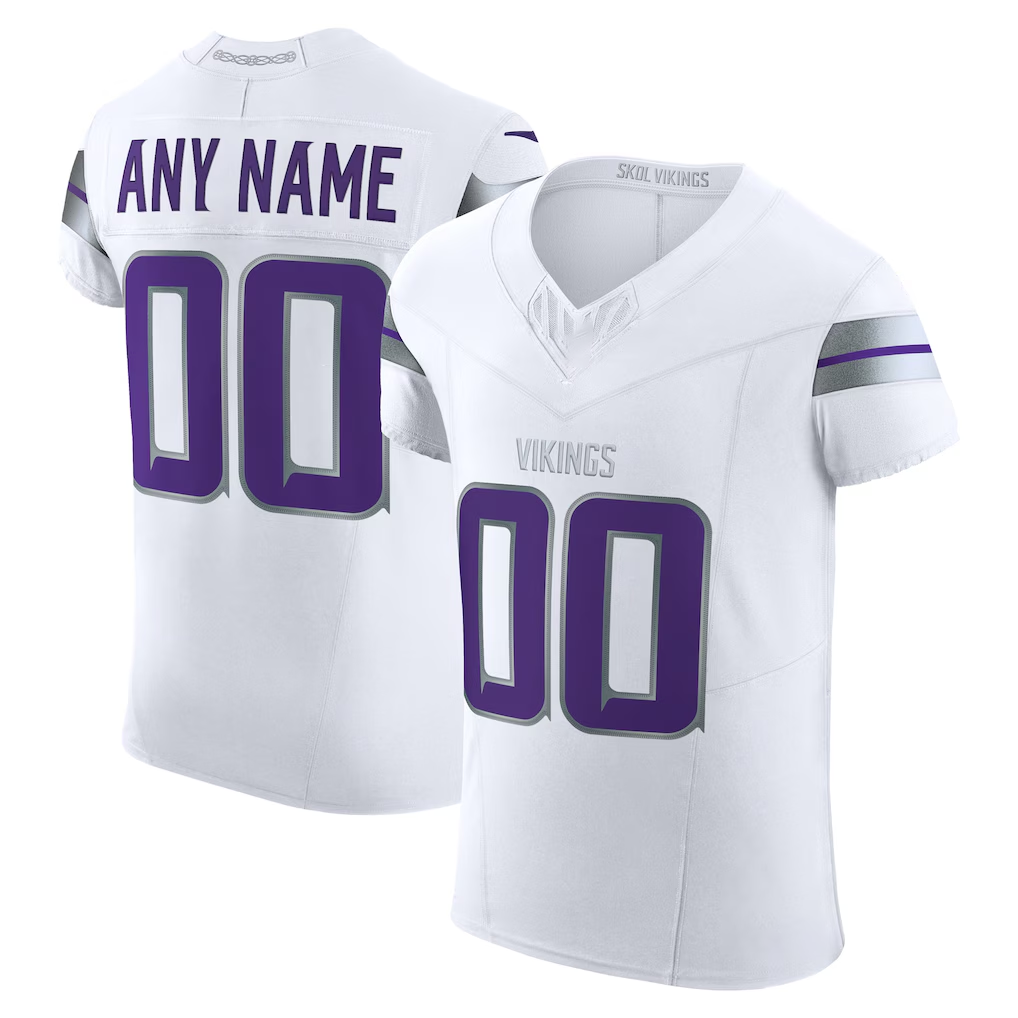 Friene Custom MN.Vikings White Vapor F.U.S.E. Elite Stitched Jerseys