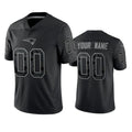 Friene Custom NE.Patriots Black Reflective LImited Home Game Any Name & Numbers Stitched Jerseys