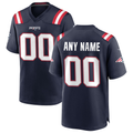 Friene Custom NE.Patriots  Navy Custom Game Stitched Jerseys