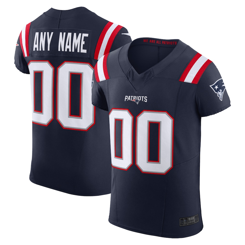 Friene Custom NE.Patriots Navy Vapor F.U.S.E. Elite Stitched Jerseys