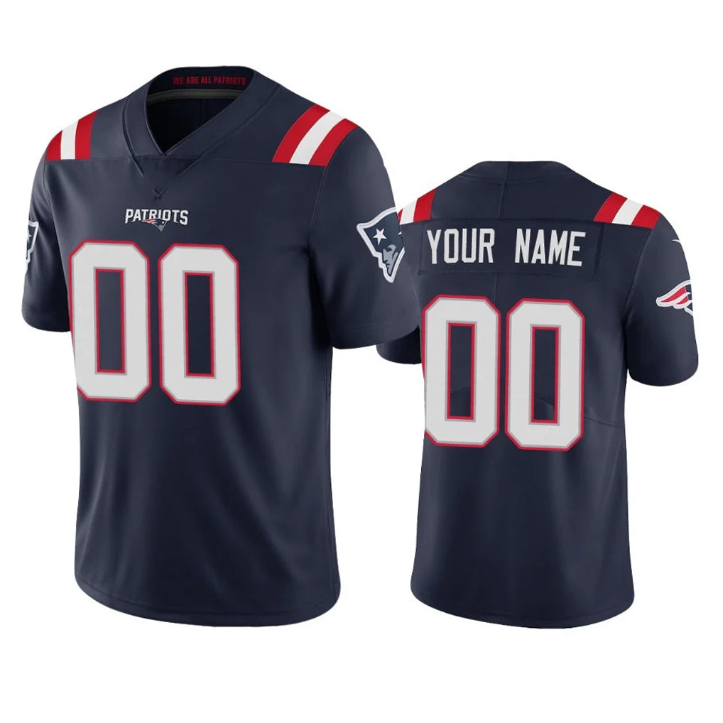 Friene Custom NE.Patriots Navy Vapor Untouchable Home Game Any Name & Numbers Stitched Jerseys