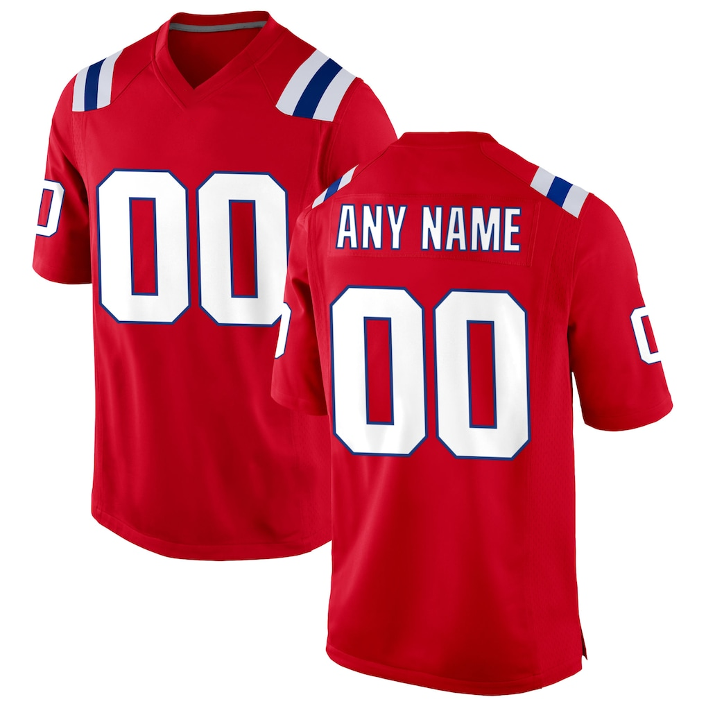 Friene Custom NE.Patriots  Red Alternate Stitched Jerseys