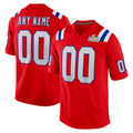 Friene Custom NE.Patriots  Red Super Bowl LX Patch Game Jersey Stitched Jerseys