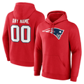 Friene Custom NE.Patriots Red Team Authentic Personalized Name & Number Hoodie Stitched Jerseys