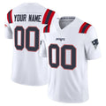 Friene Custom NE.Patriots White Limited Vapor F.U.S.E. Home Game Any Name & Numbers Stitched Jerseys