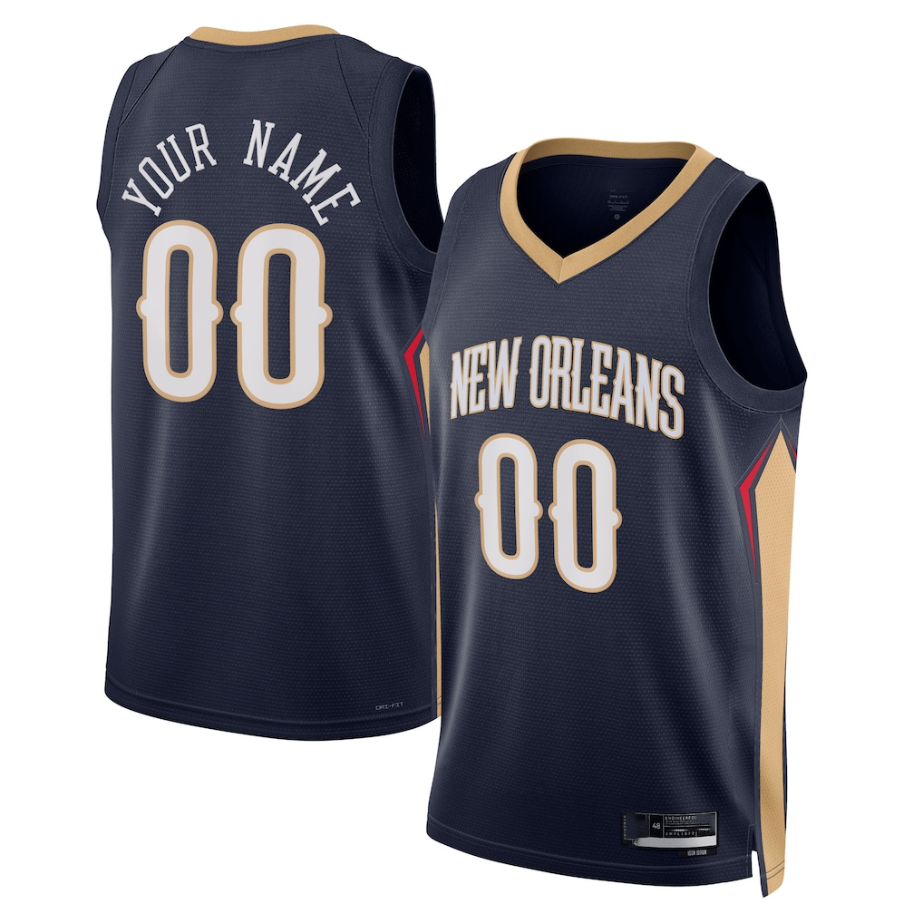 Friene Custom NO.Pelicans Navy 202223 Swingman Stitched Jerseys- Icon Edition