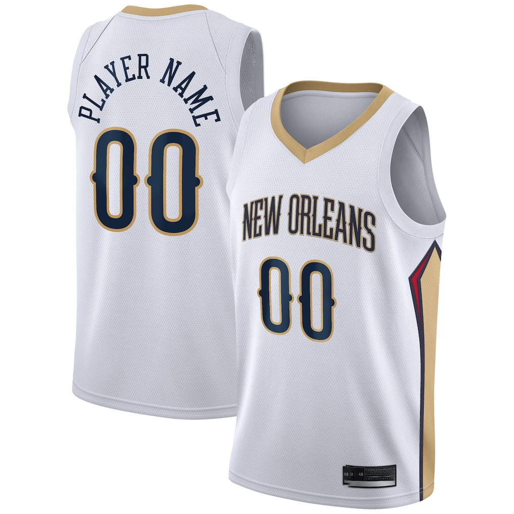 Friene Custom NO.Pelicans White 202021 Swingman Stitched Jerseys- Association Edition