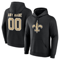Friene Custom NO.Saints Black Team Authentic Personalized Name & Number Hoodie Stitched Jerseys