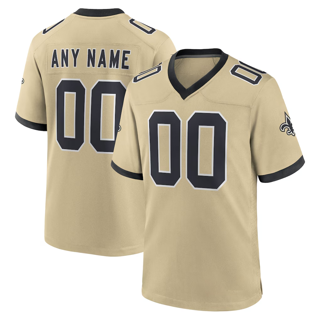 Friene Custom NO.Saints Gold Gameday Golds Alternate Game Stitched Jerseys