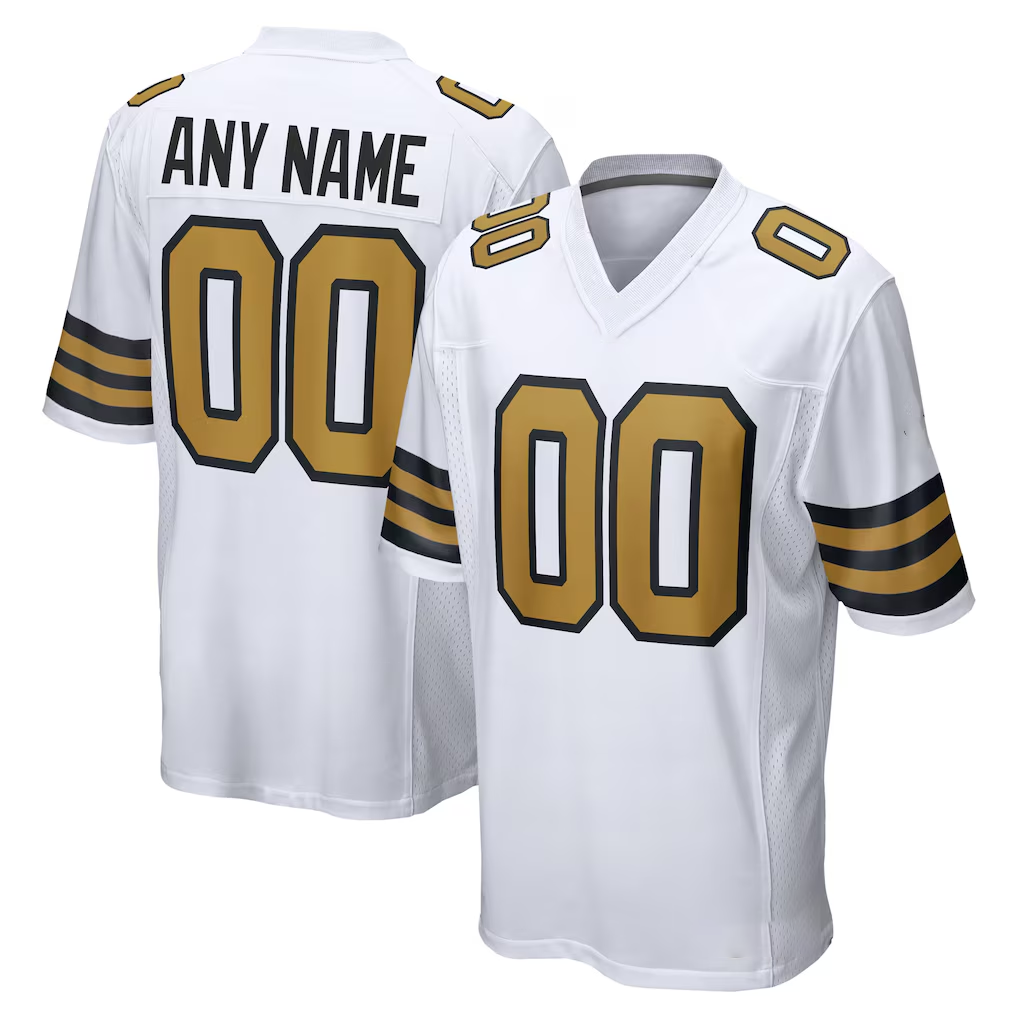 Friene Custom NO.Saints White Alternate Stitched Jerseys