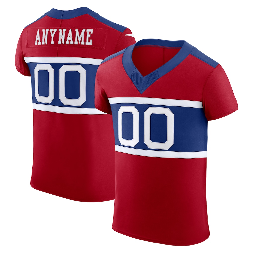 Friene Custom NY.Giants Red Alternate Vapor F.U.S.E. Elite  Stitched Jerseys