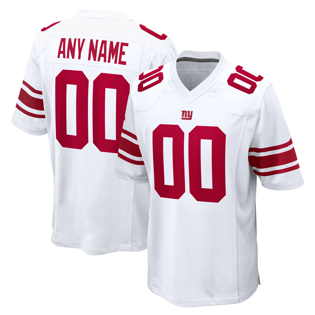 Friene Custom NY.Giants White Home Game Any Name & Numbers Stitched Jerseys