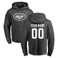 Friene Custom NY.Jets Gray Pullover Hoodies Limited Game Any Name & Numbers Stitched Jerseys