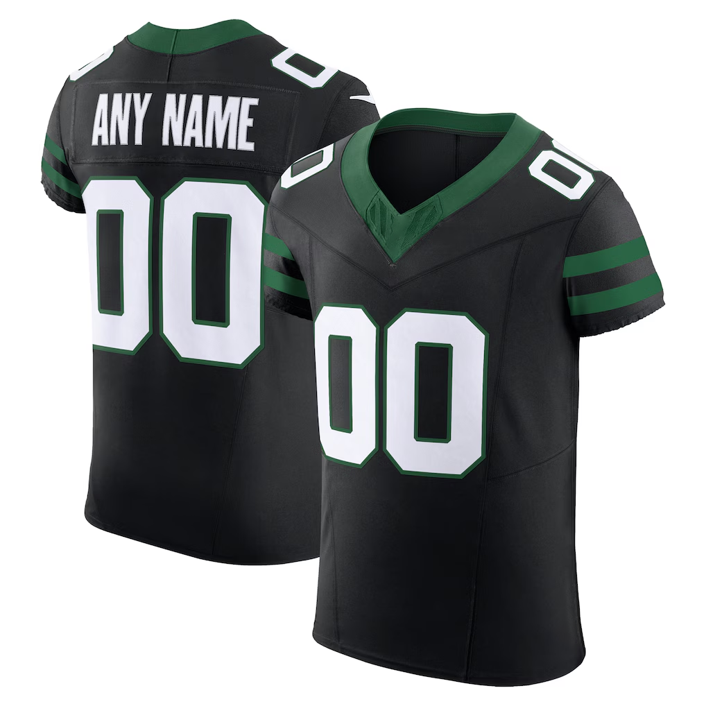 Friene Custom NY.Jets Legacy Black Alternate Vapor F.U.S.E. Elite Stitched Jerseys