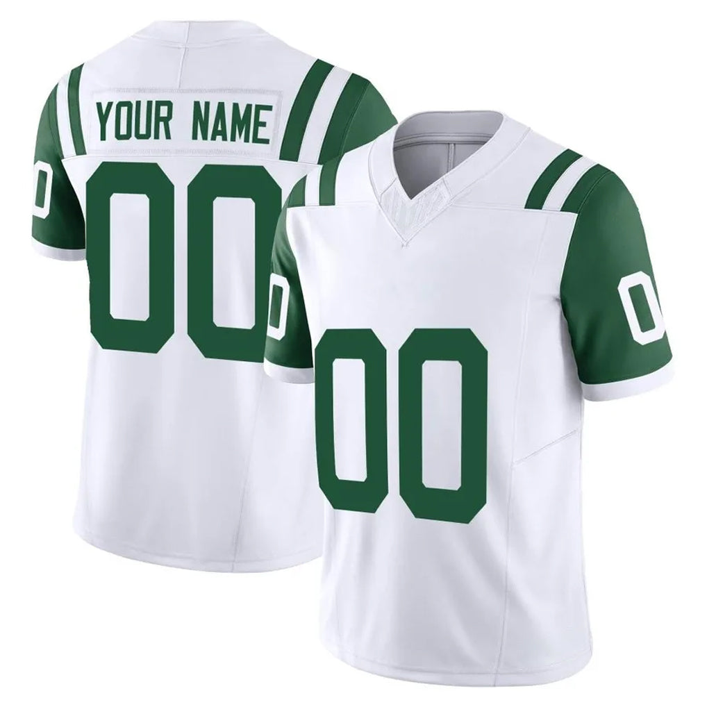 Friene Custom NY.Jets White Limited Classic Vapor F.U.S.E. Home Game Any Name & Numbers Stitched Jerseys