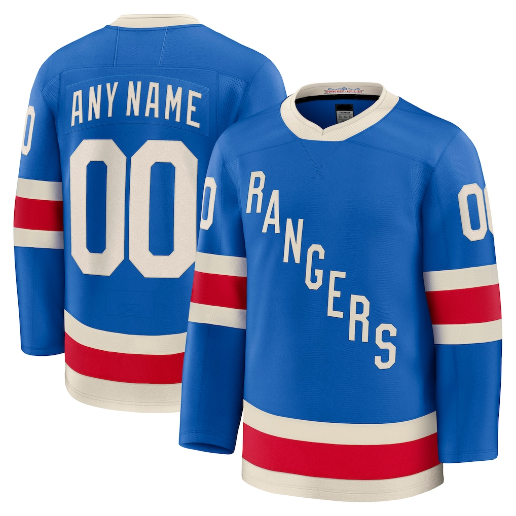 Friene Custom NY.Rangers Blue Centennial Premium Jerseys