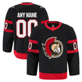 Friene Custom O.Senators Black Home Authentic Pro Jerseys