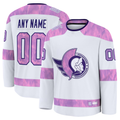 Friene Custom O.Senators White 2024 Hockey Fights Cancer Practice Jerseys