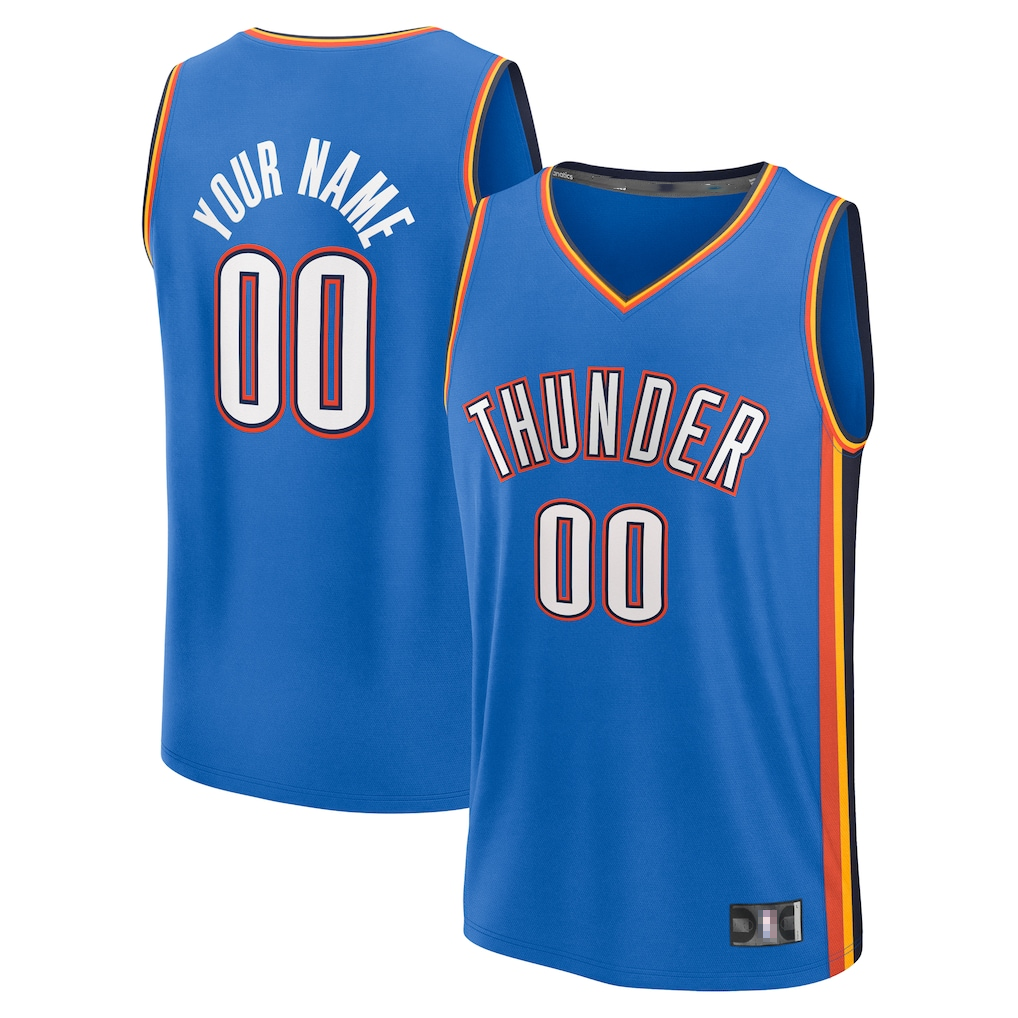 Friene Custom OC.Thunder Blue Fast Break Stitched Jerseys - Icon Edition