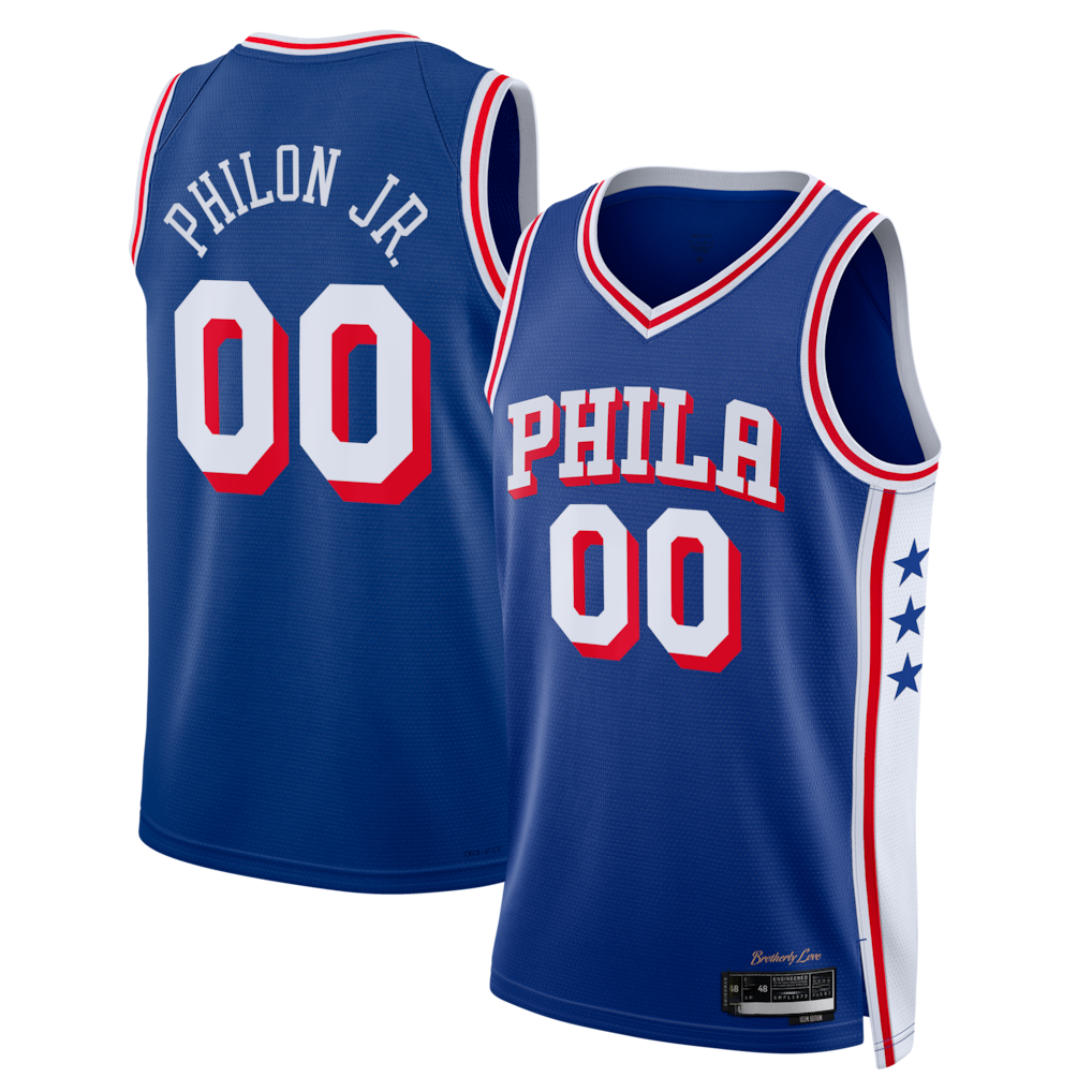 Friene Custom P.76ers Labaron Philon Jr. Royal Swingman Jerseys - Icon Edition