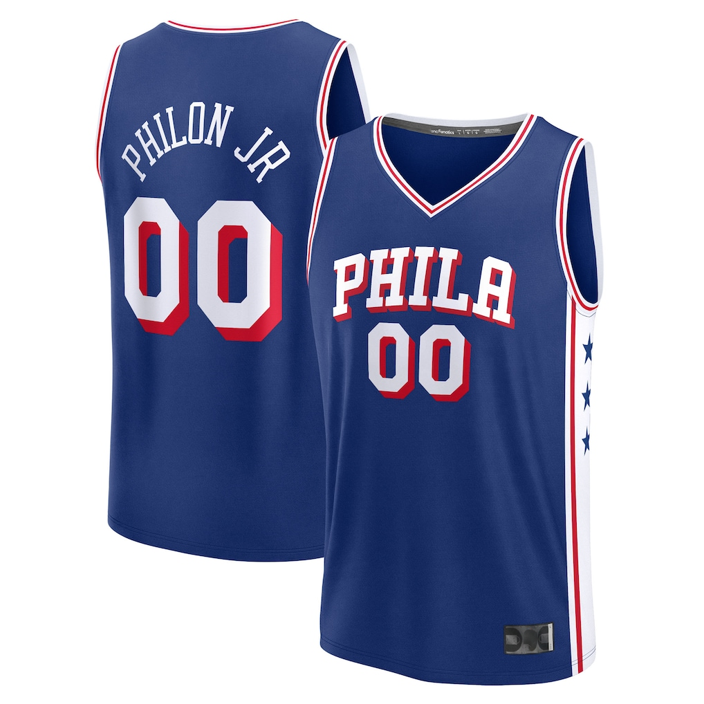 Friene Custom P.76ers Labaron Philon Jr  Royal 2026  Draft First Round Pick Fast Break Jerseys - Icon Edition