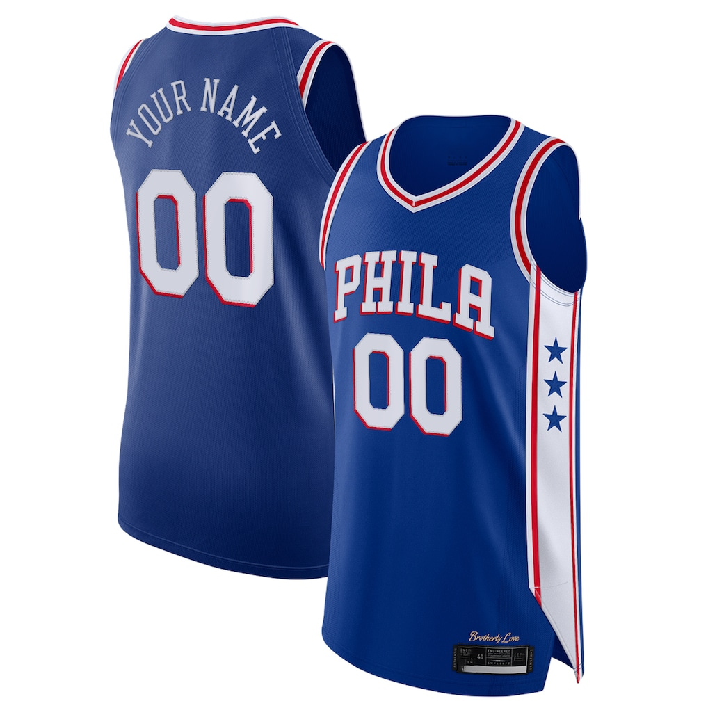 Friene Custom P.76ers Royal Custom Authentic Jerseys - Icon Edition