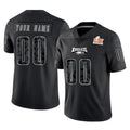 Friene Custom P.Eagles Black Fashion Super Bowl LIX Home Game Any Name & Numbers Stitched Jerseys