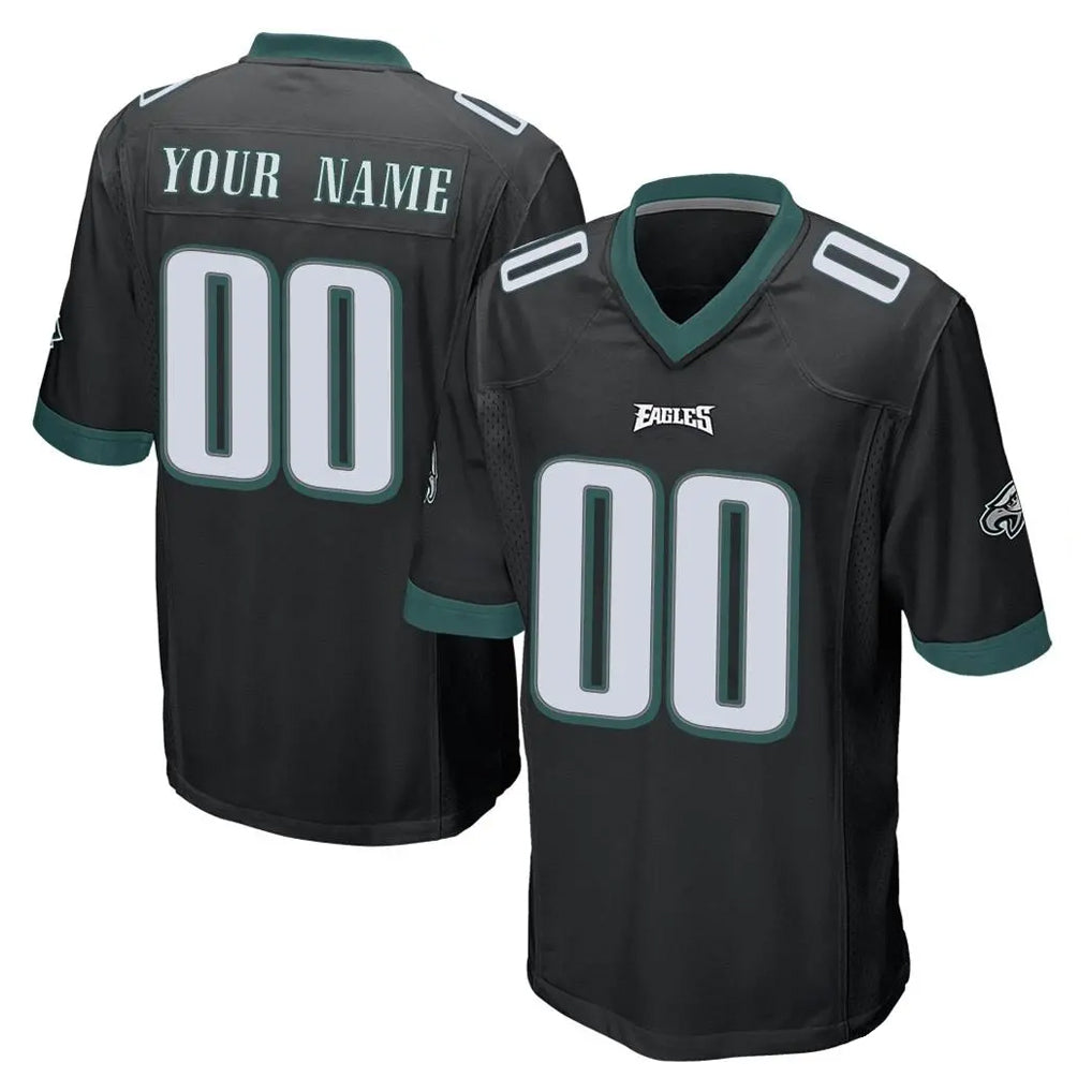 Friene Custom P.Eagles Black Home Game Any Name & Numbers Stitched Jerseys