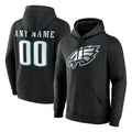 Friene Custom P.Eagles Black LOGO Pullover Hoodies Home Game Any Name & Numbers Stitched Jerseys
